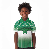 World Football Morocco Custom Kid Polo Shirt 1994 Away Retro Green Jersey - Wonder Print Shop