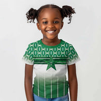World Football Morocco Custom Kid T shirt 1994 Away Retro Green Jersey - Wonder Print Shop