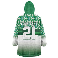 World Football Morocco Custom Kid Wearable Blanket Hoodie 1994 Away Retro Green Jersey - Wonder Print Shop