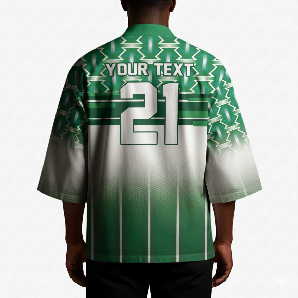 World Football Morocco Custom Kimono 1994 Away Retro Green Jersey - Wonder Print Shop