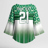 World Football Morocco Custom Kimono Sleeve Blouse 1994 Away Retro Green Jersey - Wonder Print Shop
