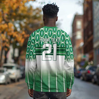 World Football Morocco Custom Long Sleeve Shirt 1994 Away Retro Green Jersey - Wonder Print Shop