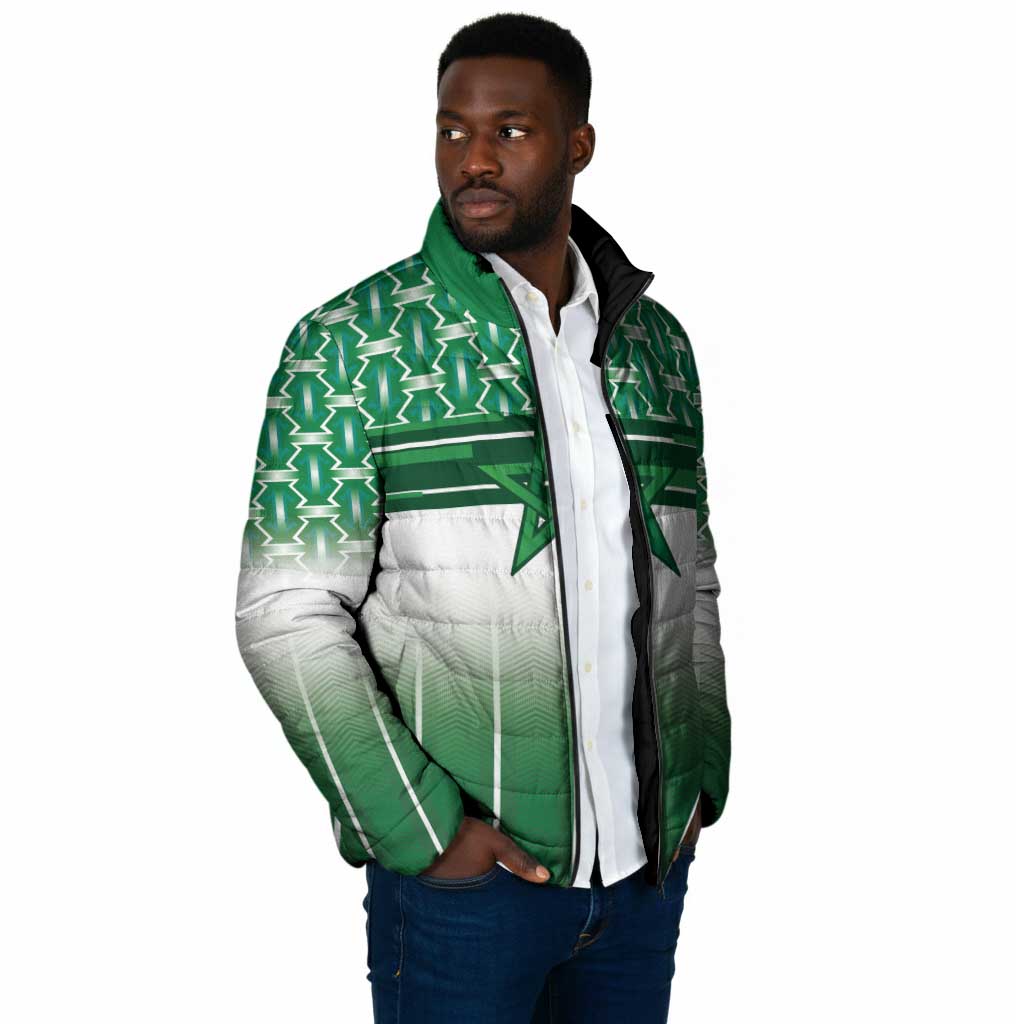 World Football Morocco Custom Padded Jacket 1994 Away Retro Green Jersey - Wonder Print Shop