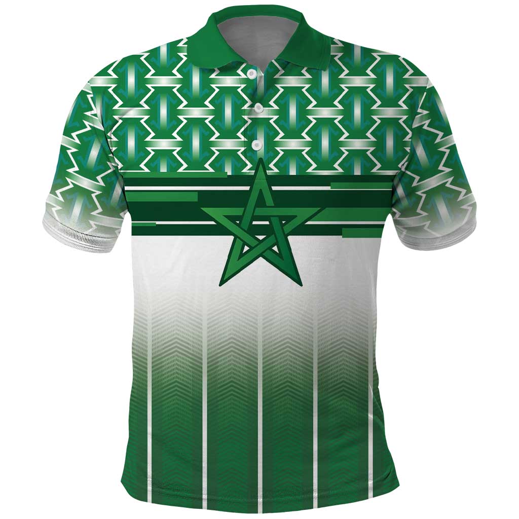 World Football Morocco Custom Polo Shirt 1994 Away Retro Green Jersey - Wonder Print Shop