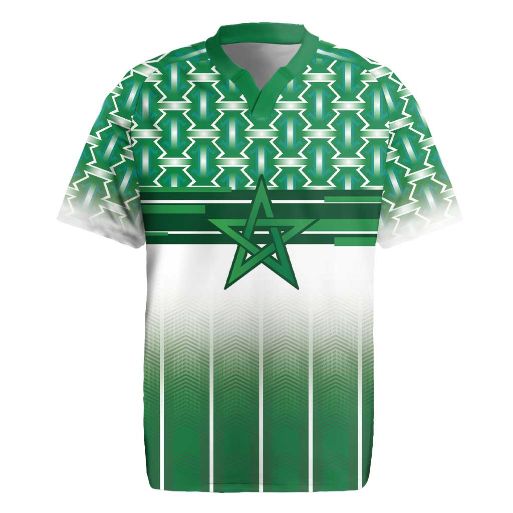 World Football Morocco Custom Rugby Jersey 1994 Away Retro Green Jersey - Wonder Print Shop