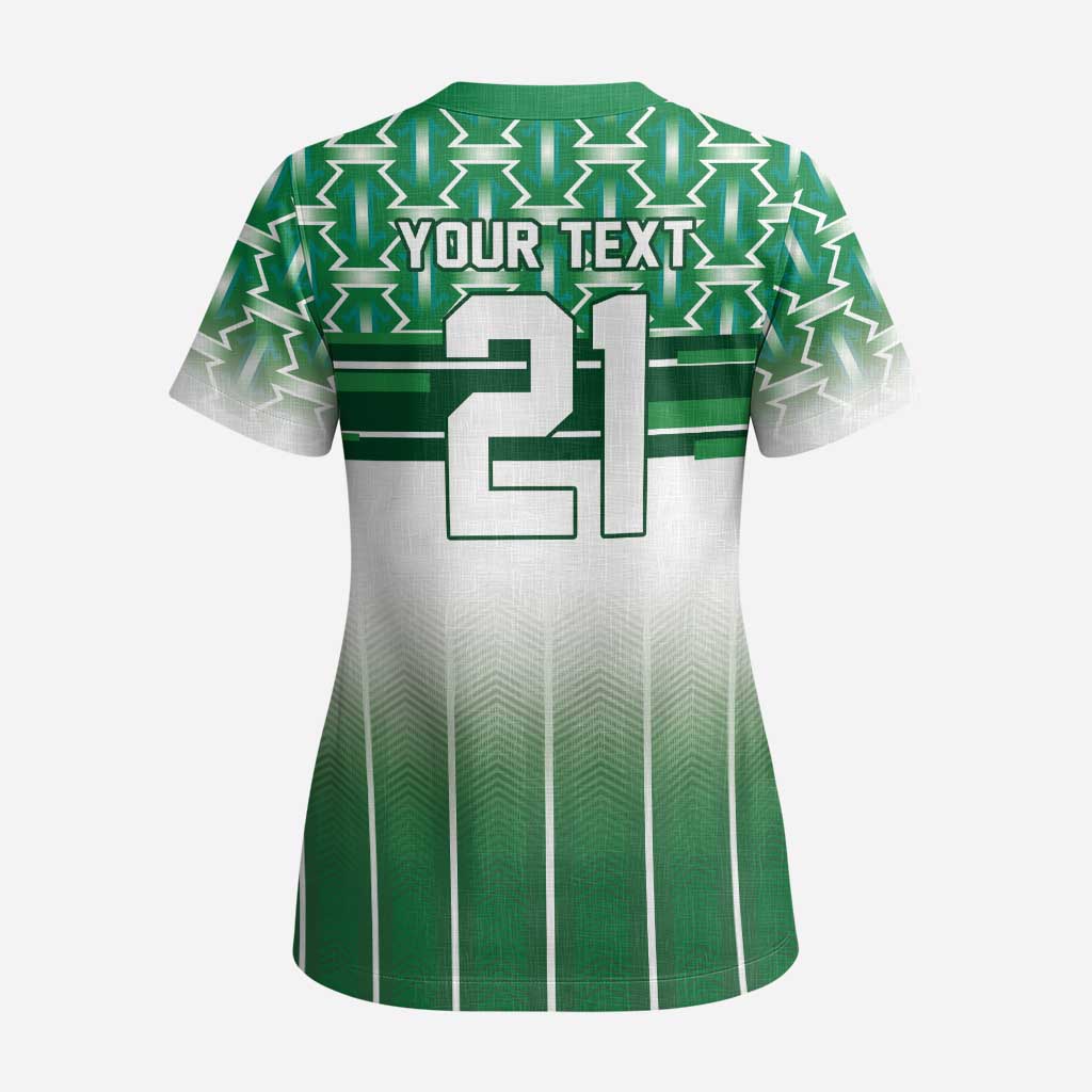 World Football Morocco Custom Scrub Top 1994 Away Retro Green Jersey - Wonder Print Shop