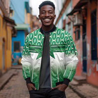 World Football Morocco Custom Sleeve Zip Bomber Jacket 1994 Away Retro Green Jersey - Wonder Print Shop