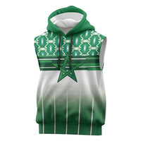 World Football Morocco Custom Sleeveless Hoodie 1994 Away Retro Green Jersey - Wonder Print Shop