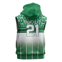 World Football Morocco Custom Sleeveless Hoodie 1994 Away Retro Green Jersey - Wonder Print Shop