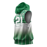 World Football Morocco Custom Sleeveless Hoodie 1994 Away Retro Green Jersey - Wonder Print Shop