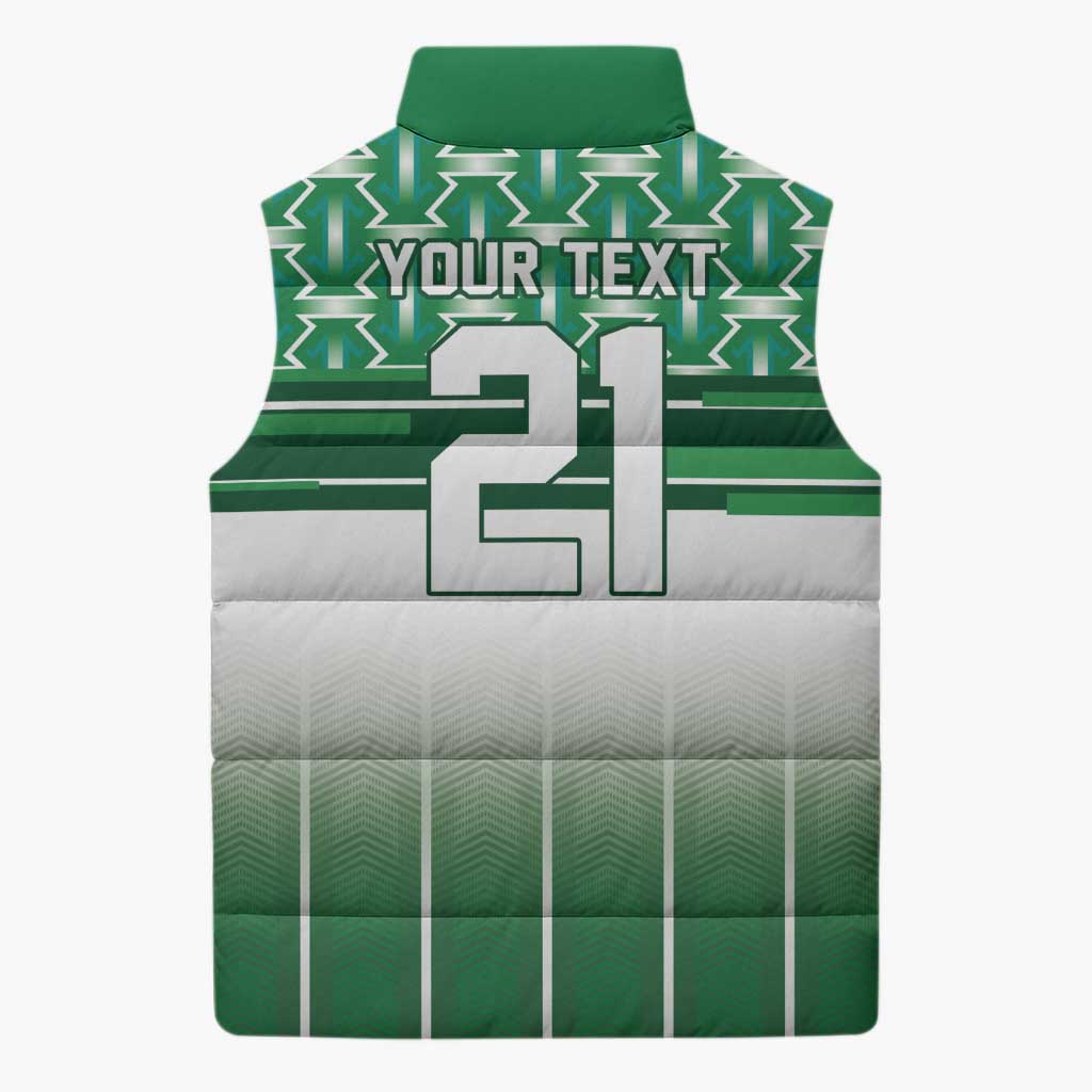 World Football Morocco Custom Sleeveless Puffer Jacket 1994 Away Retro Green Jersey - Wonder Print Shop