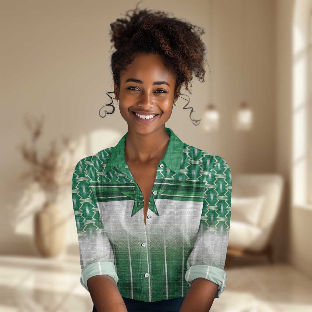 World Football Morocco Custom Women Casual Shirt 1994 Away Retro Green Jersey - Wonder Print Shop