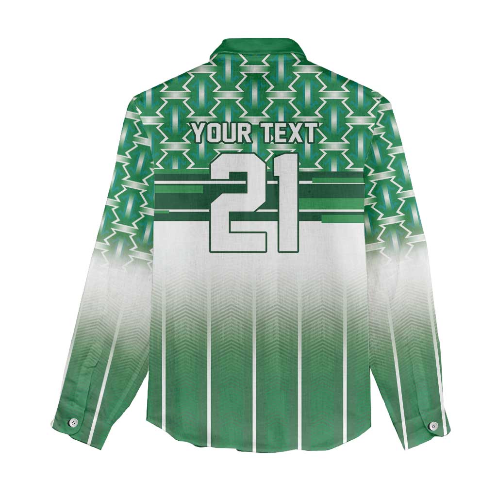 World Football Morocco Custom Women Casual Shirt 1994 Away Retro Green Jersey - Wonder Print Shop