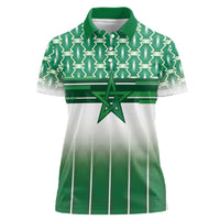 World Football Morocco Custom Women Polo Shirt 1994 Away Retro Green Jersey - Wonder Print Shop