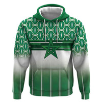 World Football Morocco Custom Zip Hoodie 1994 Away Retro Green Jersey - Wonder Print Shop