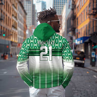 World Football Morocco Custom Zip Hoodie 1994 Away Retro Green Jersey - Wonder Print Shop