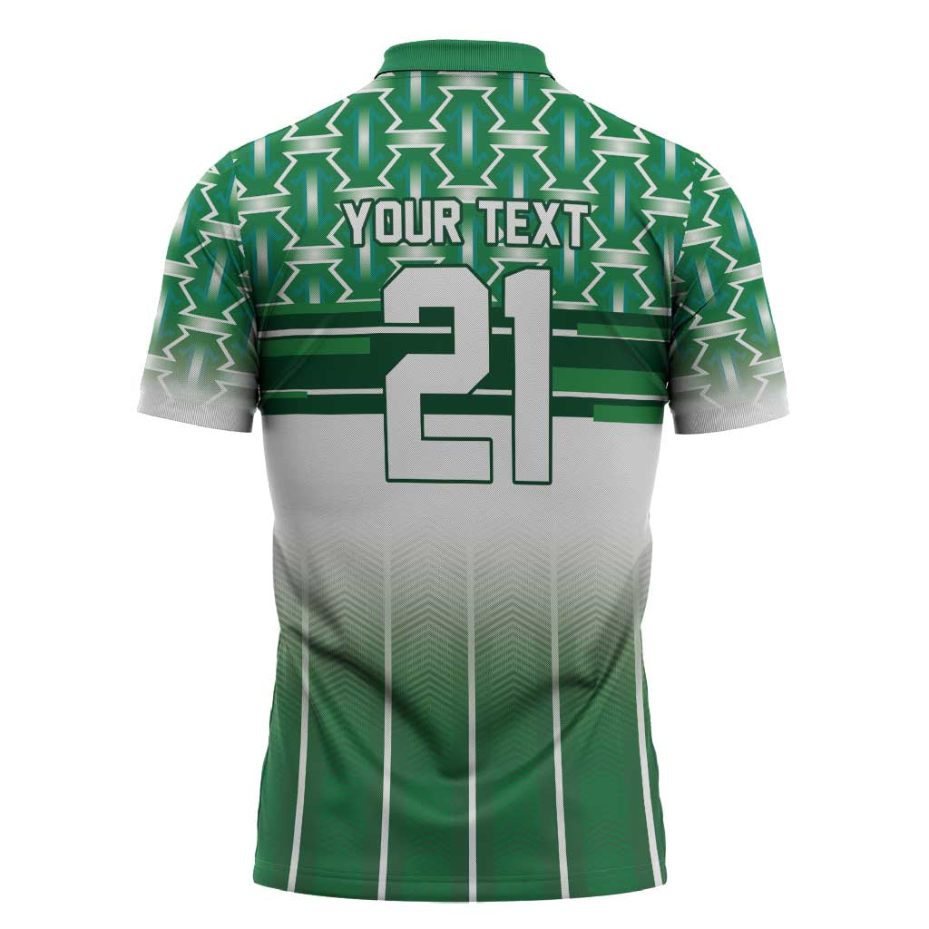 World Football Morocco Custom Zipper Polo Shirt 1994 Away Retro Green Jersey - Wonder Print Shop