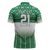 World Football Morocco Custom Zipper Polo Shirt 1994 Away Retro Green Jersey - Wonder Print Shop