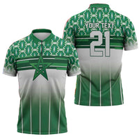 World Football Morocco Custom Zipper Polo Shirt 1994 Away Retro Green Jersey - Wonder Print Shop