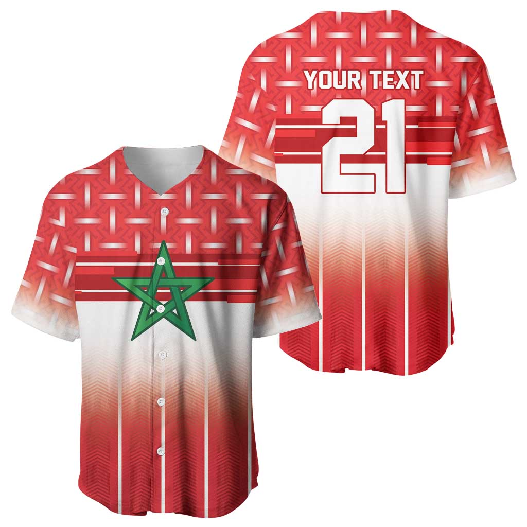 World Football Morocco Custom Baseball Jersey 1994 Away Retro Red Jersey - Wonder Print Shop