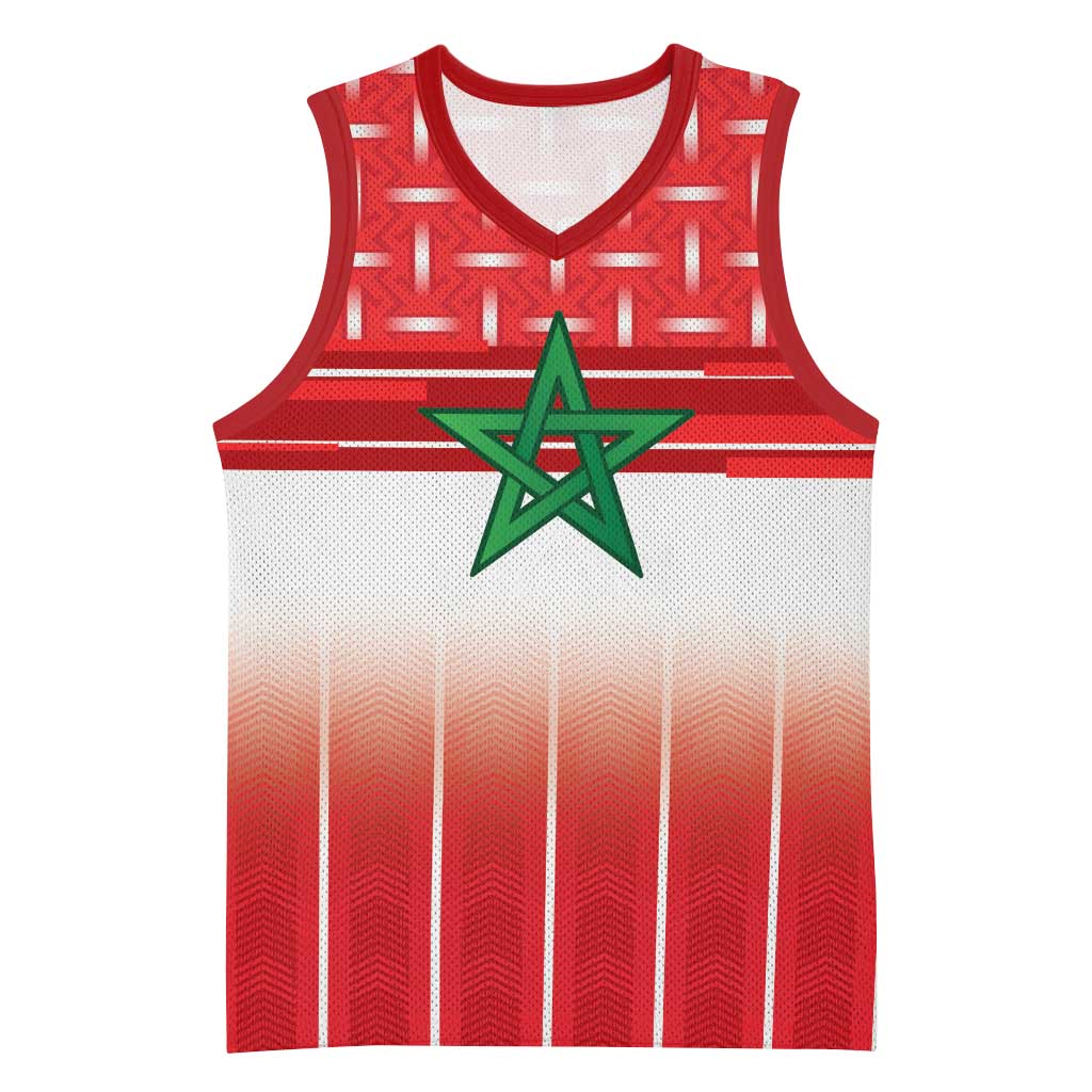 World Football Morocco Custom Basketball Jersey 1994 Away Retro Red Jersey - Wonder Print Shop