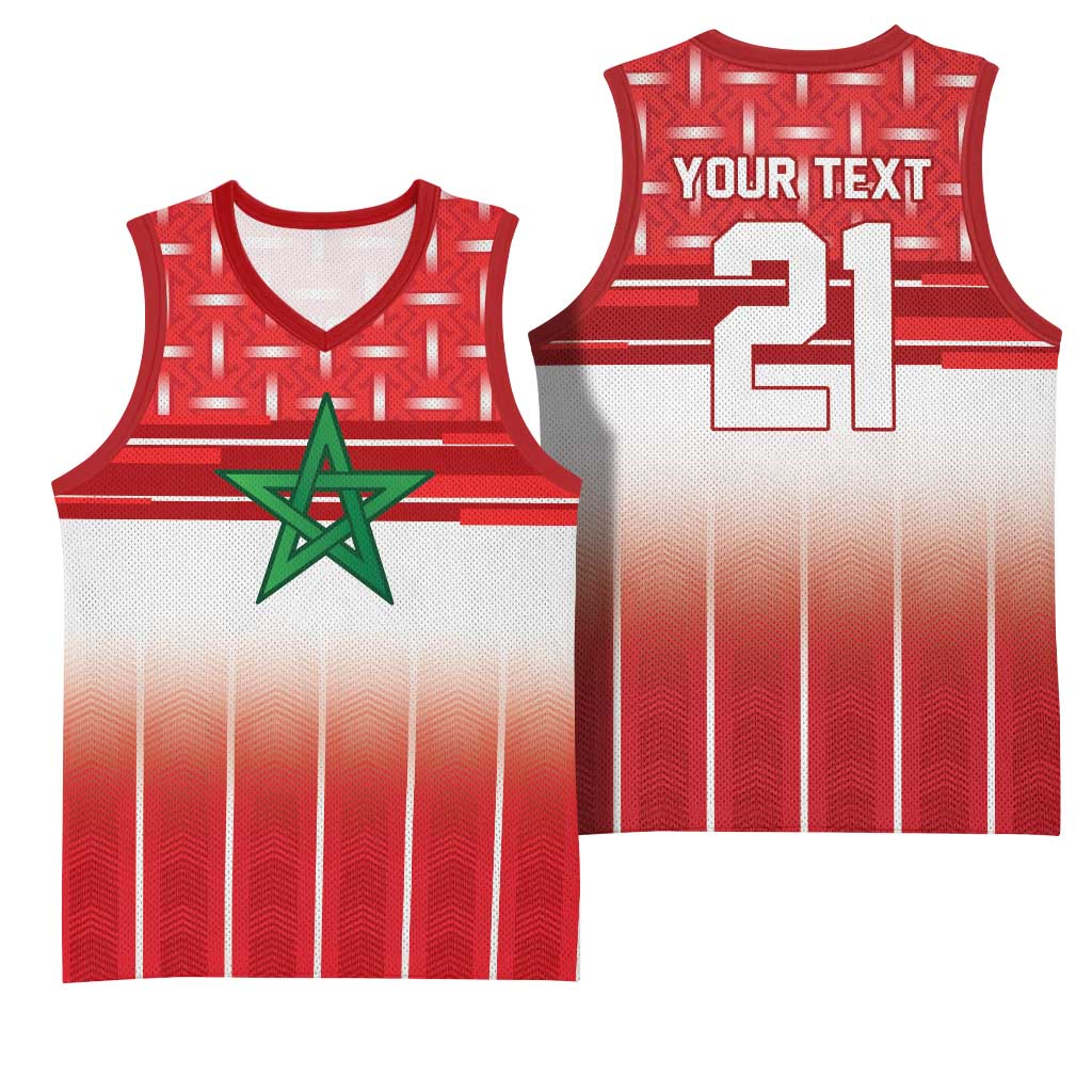 World Football Morocco Custom Basketball Jersey 1994 Away Retro Red Jersey - Wonder Print Shop