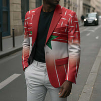 World Football Morocco Custom Blazer 1994 Away Retro Red Jersey - Wonder Print Shop