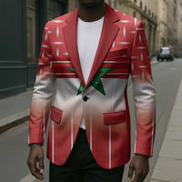 World Football Morocco Custom Blazer 1994 Away Retro Red Jersey - Wonder Print Shop