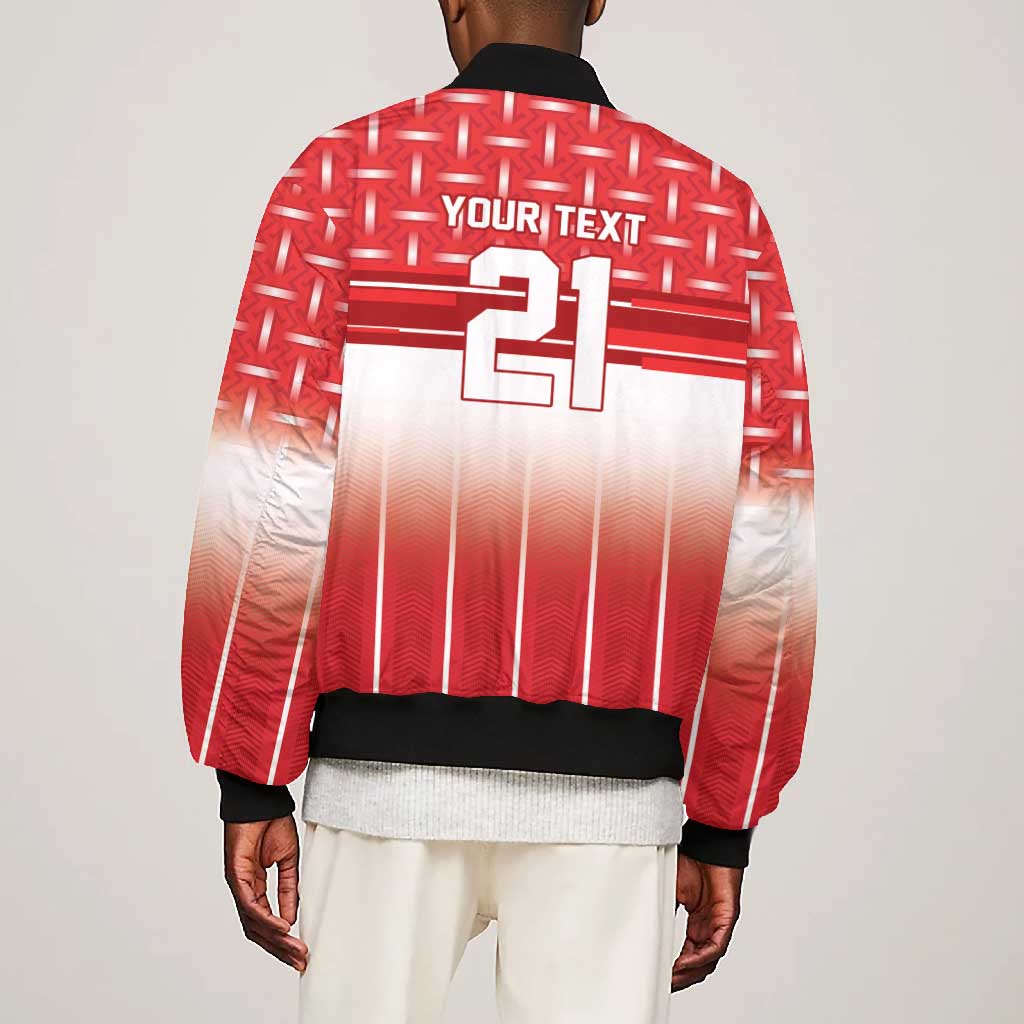 World Football Morocco Custom Bomber Jacket 1994 Away Retro Red Jersey - Wonder Print Shop