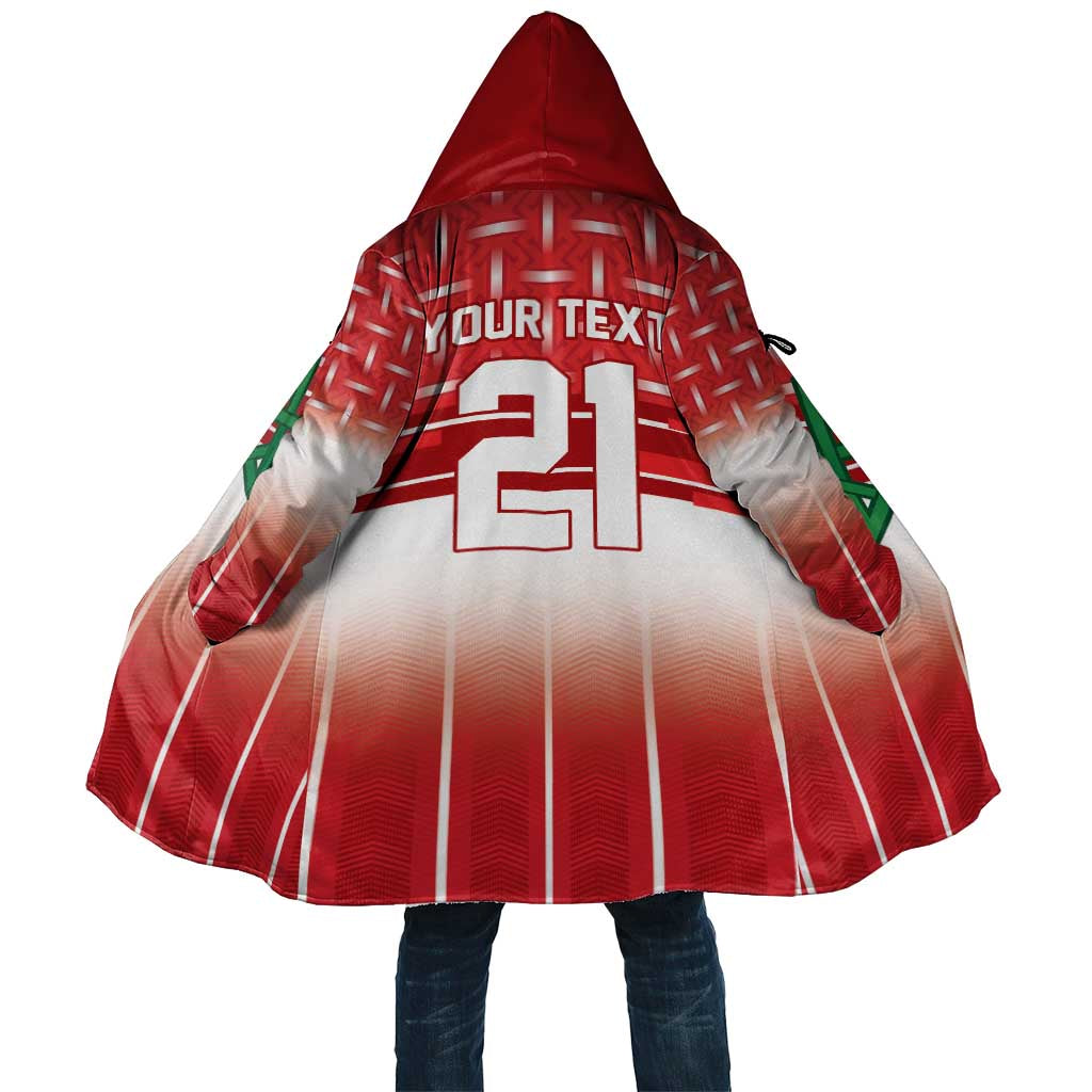 World Football Morocco Custom Cloak 1994 Away Retro Red Jersey - Wonder Print Shop