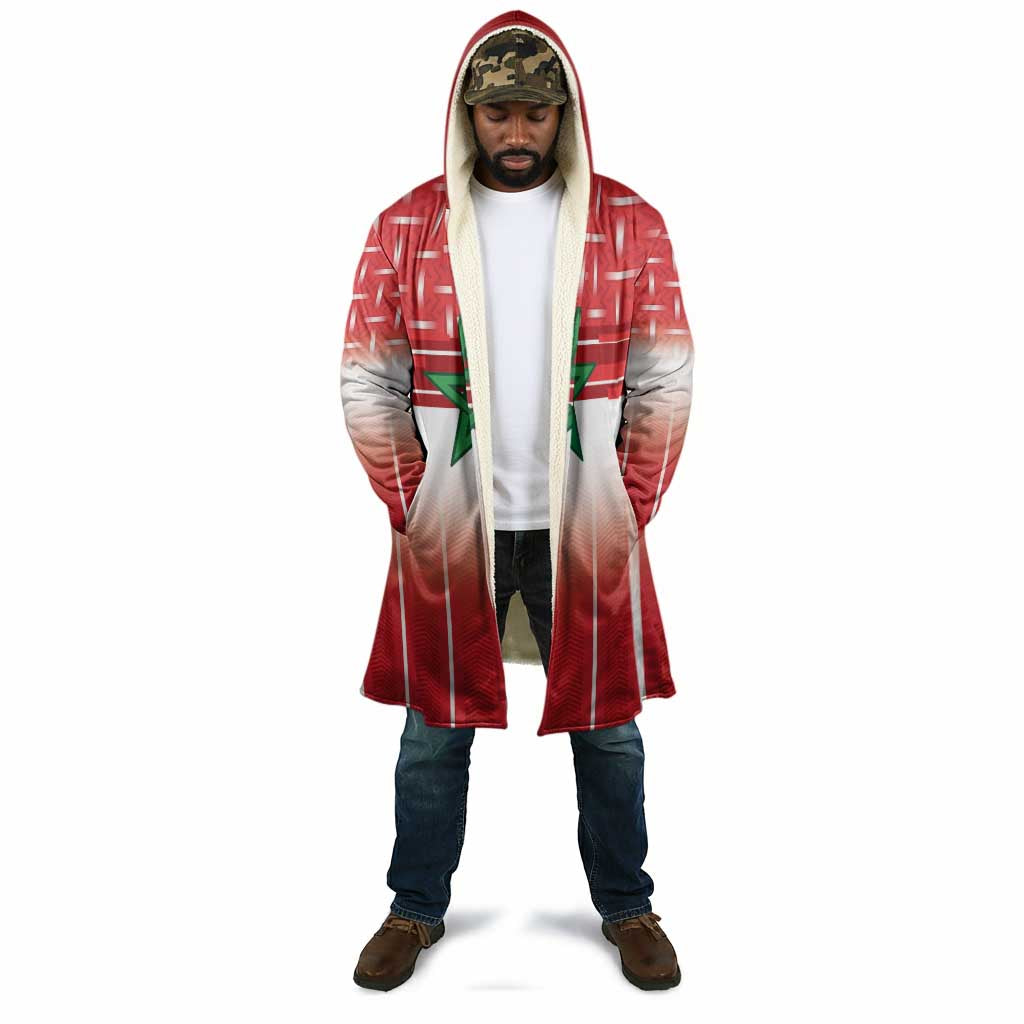 World Football Morocco Custom Cloak 1994 Away Retro Red Jersey - Wonder Print Shop