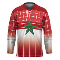 World Football Morocco Custom Hockey Jersey 1994 Away Retro Red Jersey - Wonder Print Shop
