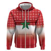 World Football Morocco Custom Hoodie 1994 Away Retro Red Jersey - Wonder Print Shop