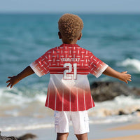 World Football Morocco Custom Kid Hawaiian Shirt 1994 Away Retro Red Jersey - Wonder Print Shop