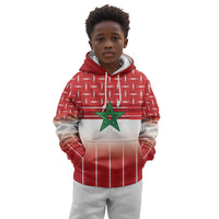 World Football Morocco Custom Kid Hoodie 1994 Away Retro Red Jersey - Wonder Print Shop