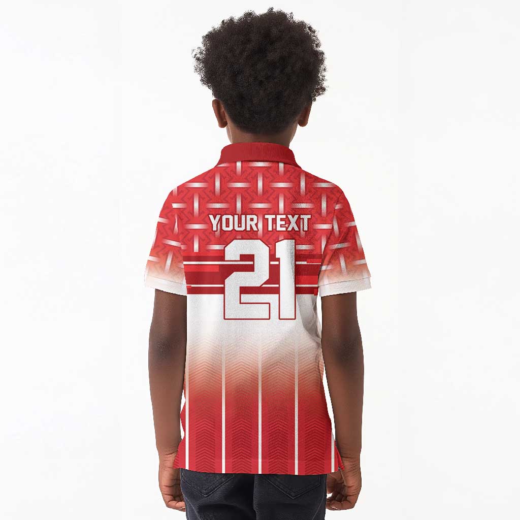 World Football Morocco Custom Kid Polo Shirt 1994 Away Retro Red Jersey - Wonder Print Shop