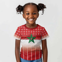 World Football Morocco Custom Kid T shirt 1994 Away Retro Red Jersey - Wonder Print Shop