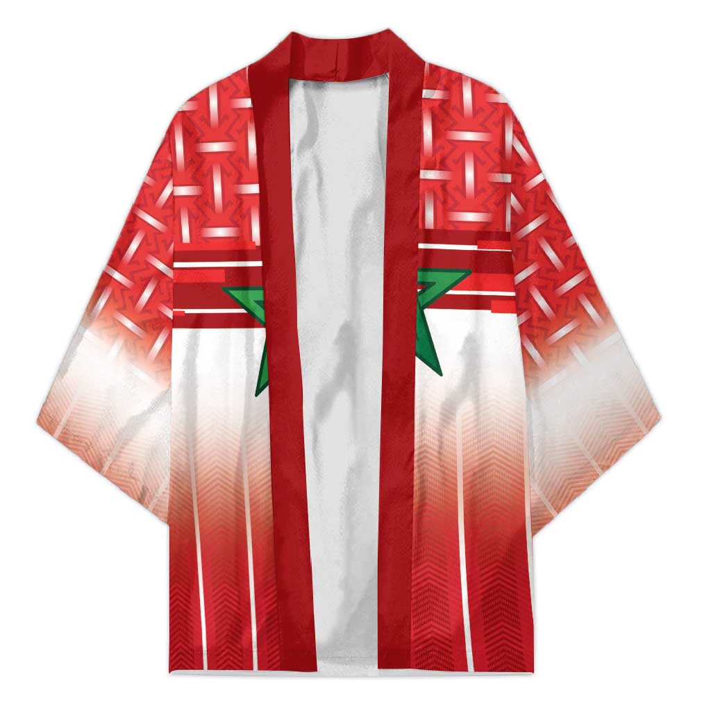 World Football Morocco Custom Kimono 1994 Away Retro Red Jersey - Wonder Print Shop