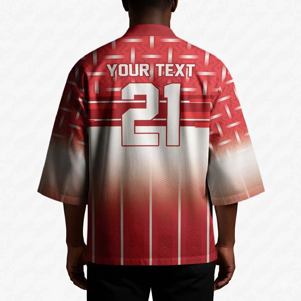 World Football Morocco Custom Kimono 1994 Away Retro Red Jersey - Wonder Print Shop