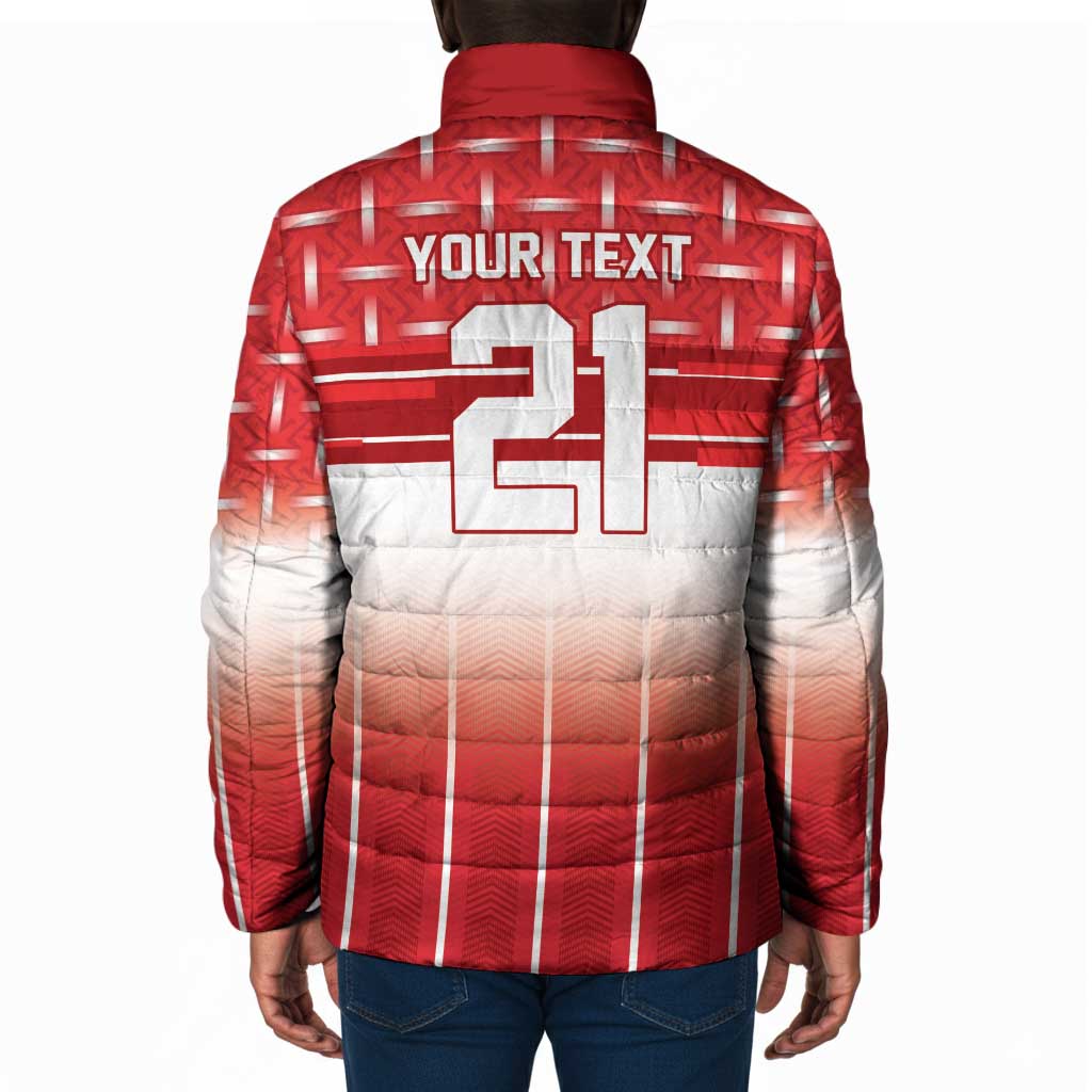 World Football Morocco Custom Padded Jacket 1994 Away Retro Red Jersey - Wonder Print Shop