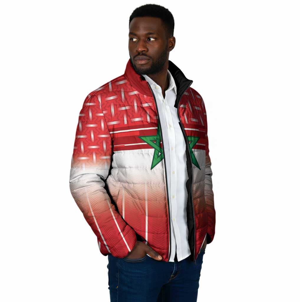 World Football Morocco Custom Padded Jacket 1994 Away Retro Red Jersey - Wonder Print Shop