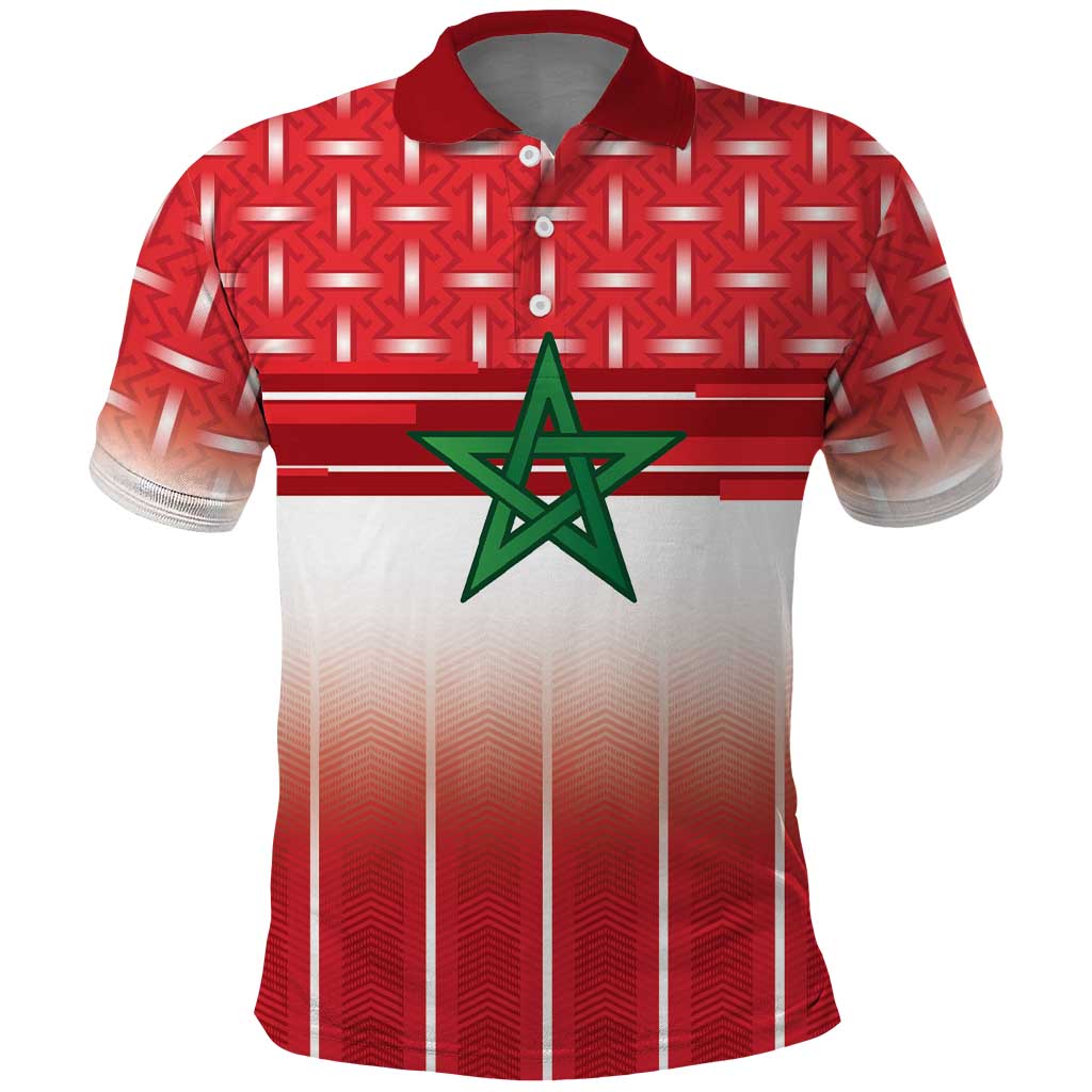 World Football Morocco Custom Polo Shirt 1994 Away Retro Red Jersey - Wonder Print Shop