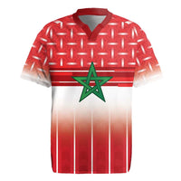 World Football Morocco Custom Rugby Jersey 1994 Away Retro Red Jersey - Wonder Print Shop