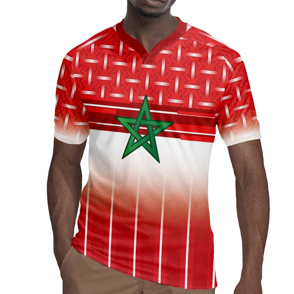 World Football Morocco Custom Rugby Jersey 1994 Away Retro Red Jersey - Wonder Print Shop