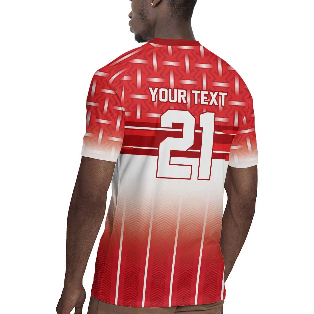 World Football Morocco Custom Rugby Jersey 1994 Away Retro Red Jersey - Wonder Print Shop