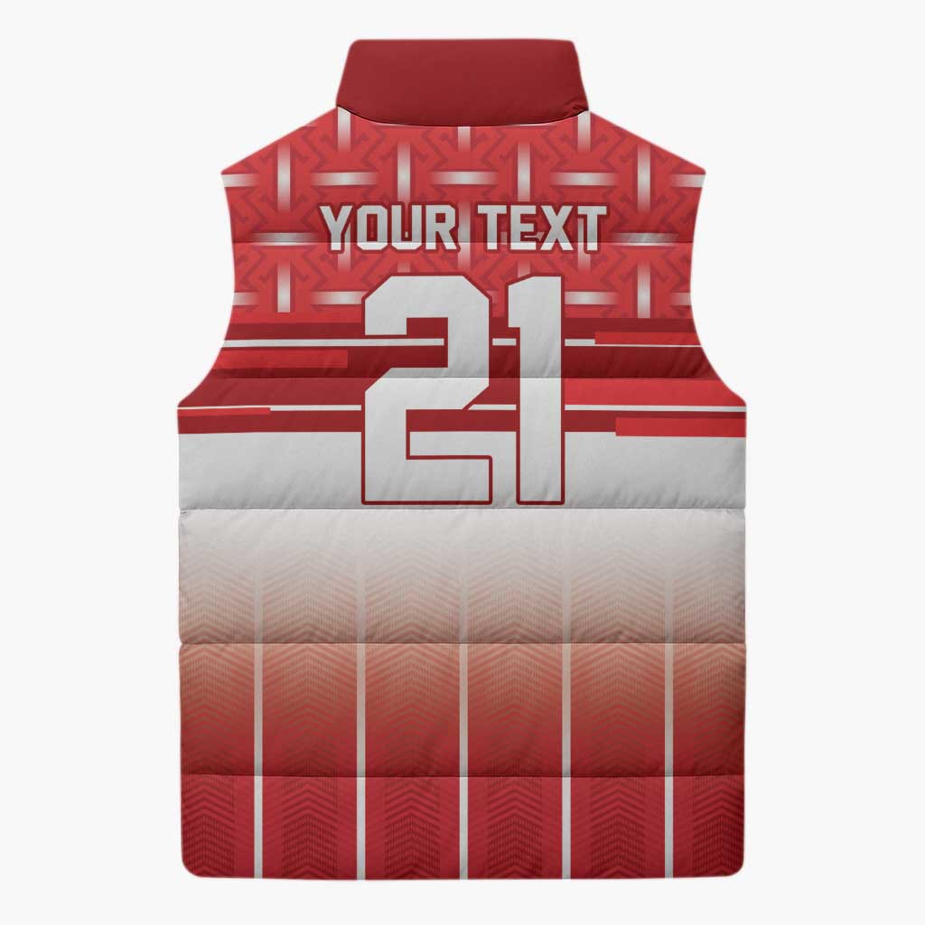 World Football Morocco Custom Sleeveless Puffer Jacket 1994 Away Retro Red Jersey - Wonder Print Shop