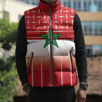 World Football Morocco Custom Sleeveless Puffer Jacket 1994 Away Retro Red Jersey - Wonder Print Shop
