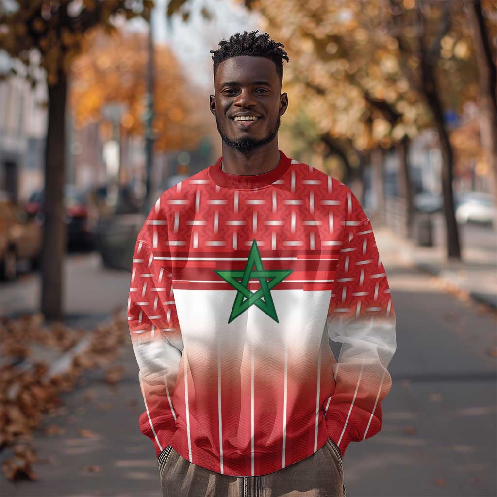 World Football Morocco Custom Sweatshirt 1994 Away Retro Red Jersey - Wonder Print Shop