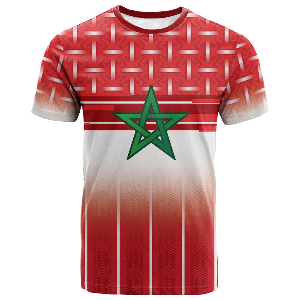 World Football Morocco Custom T shirt 1994 Away Retro Red Jersey - Wonder Print Shop