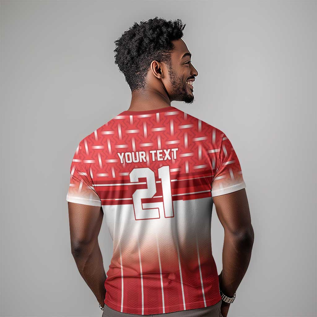 World Football Morocco Custom T shirt 1994 Away Retro Red Jersey - Wonder Print Shop